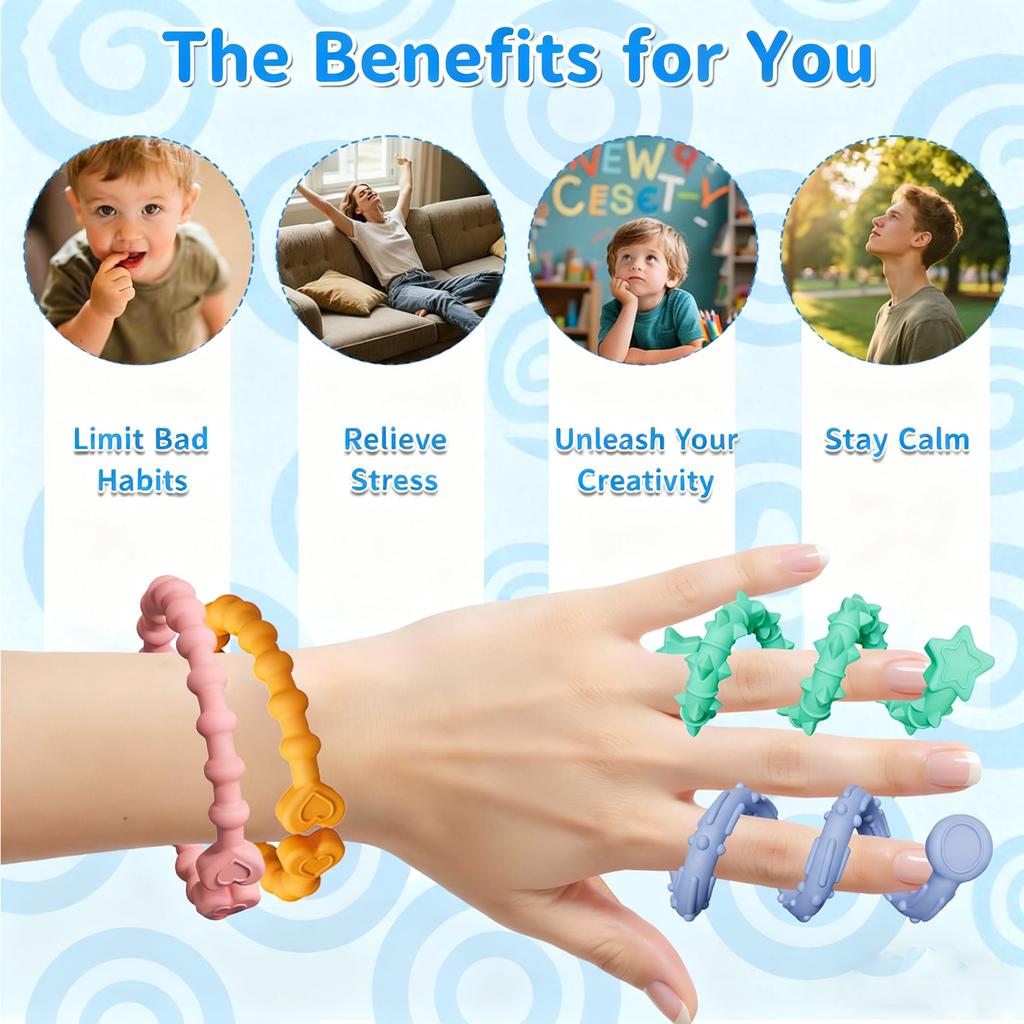 Food-Grade Silicone Sensory Sticks For Children, Twistable Texture And Stress-Relieving Toys