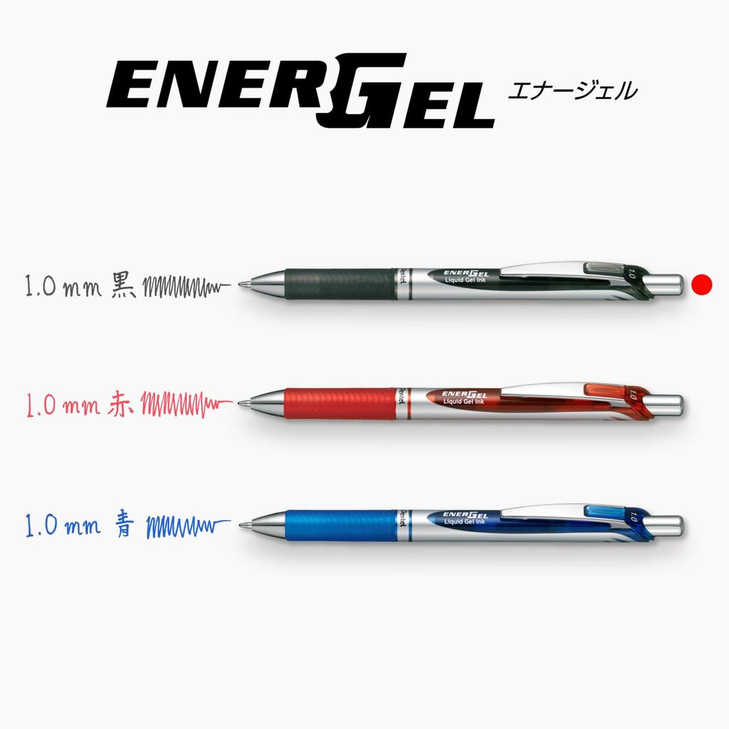 Pentel EnerGel Ballpoint Pen 10 pieces 1.0mm Refill, Black, XLR10-A,