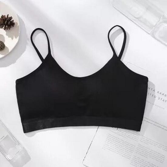 Wire-Free Pure Cotton Camisole with Chest Pad: Beautiful Back, Shockproof Fitness Yoga Bra