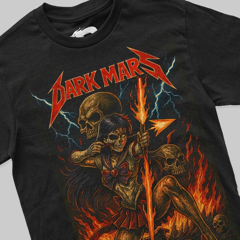 Sailor Moon Dark Mars Venus Jupiter 80s Heavy Metal T-Shirt Anime Cartoon Fan