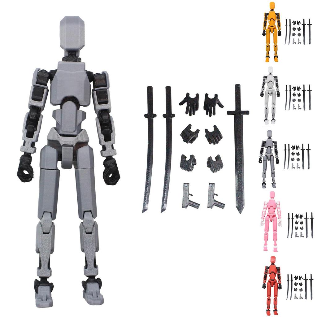 Titan 13 Action Figures T13 Figure 3D Printed Multi-Jointed Movable Lucky 13 Action Figure Nova 13 Action Figure Dummy