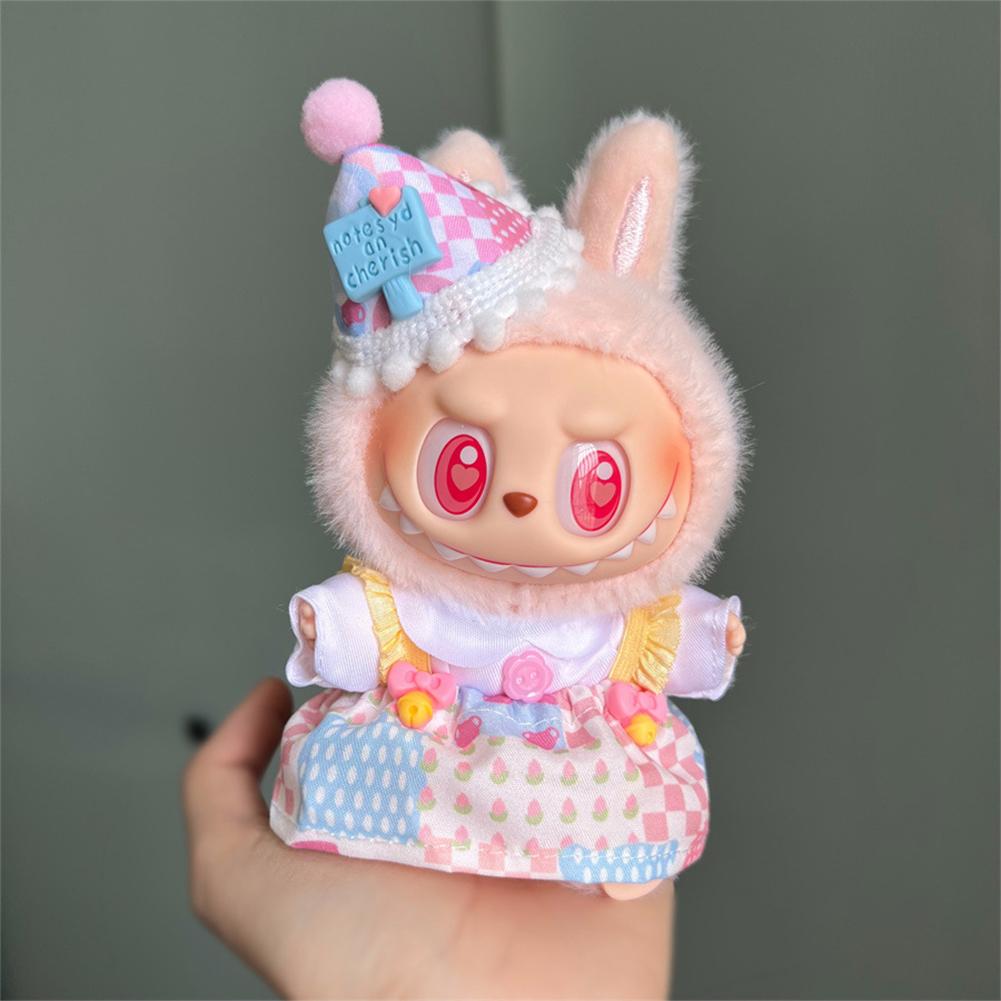 For 17cm Labubu Doll Clothes Fashion Clothes Hoodies Doll Clothes Color Match Hoodies Dolls Accessories Cute Decoration Little Cloths