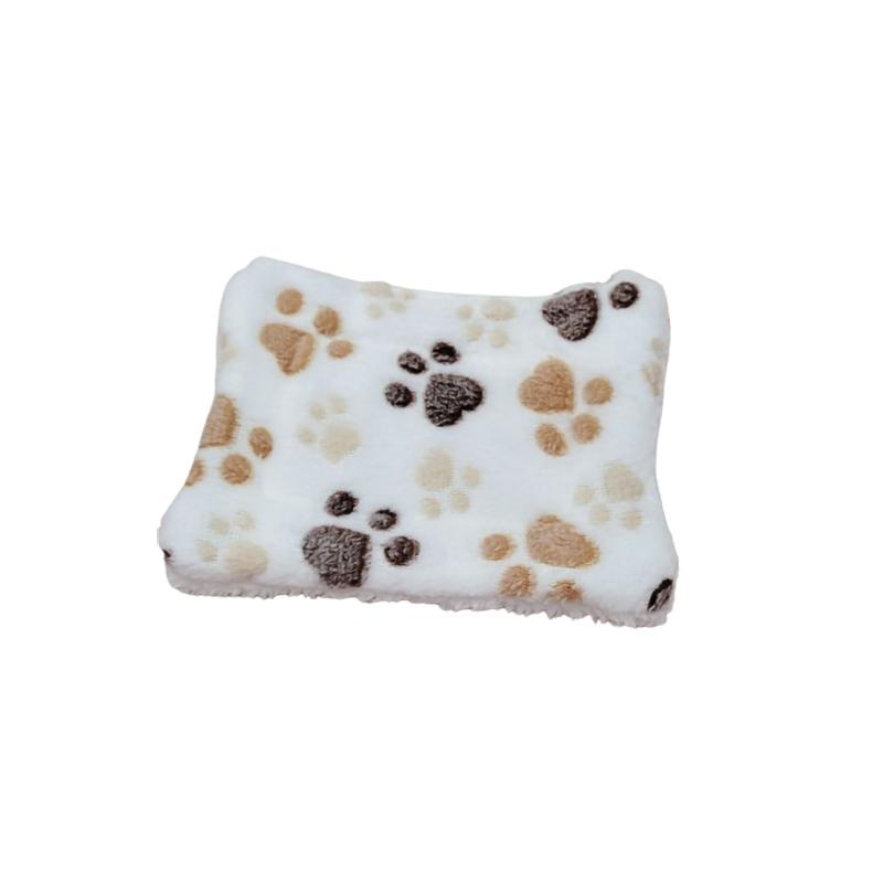 

1 шт.-Плюшевый матрасик для маленьких питомцев для теплой зимы, толстая хлопковая подкладка для милых питомцев, удобное постельное одеяло S белый