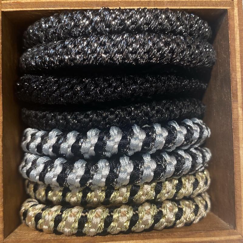 8 szt./partia damskie modne kolorowe gumki do włosów na Bransoletkę dziewczęce elastyczna gumka do włosów knekki sznurek do włosów knekki haar elastiek