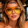 vintage oversized one piece gradient sunglasses women new fashion leopard print elegant sun glasses ladies trendy cat eye shades