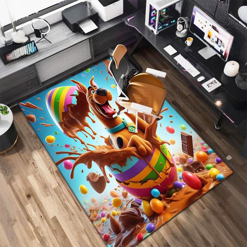 Halloween Cartoon Comedy Adventure Movie Scooby-Doo Carpet Is Suitable for Living Room and Bedroom Doormats Office Balcony Decorative Carpet V2