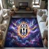Juventus FC Printed Flannel Area Rug Non Slip Soft Polyester Floor Carpet Indoor Decor Mat for Bedroom Living Room Sofa