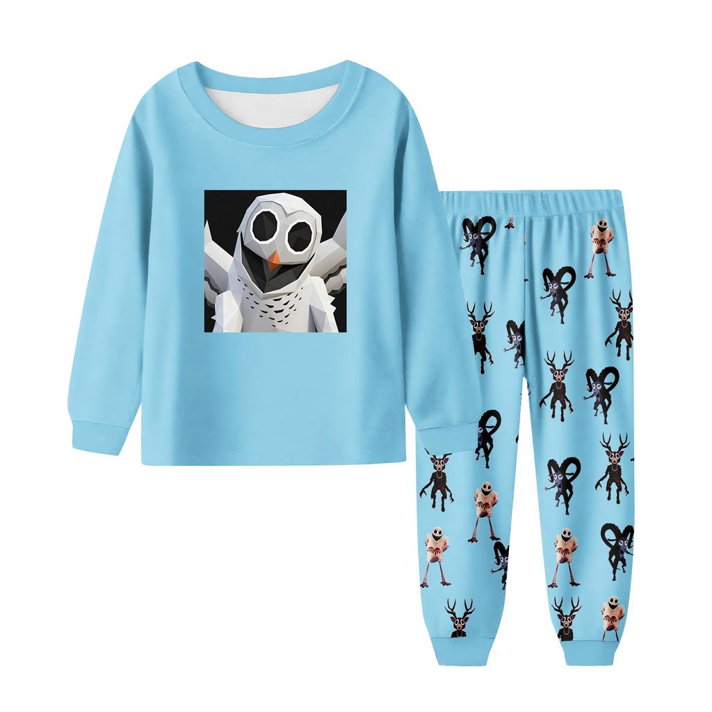 Children's Fashion Suit Skirt Round Neck Long Sleeve Top Pants