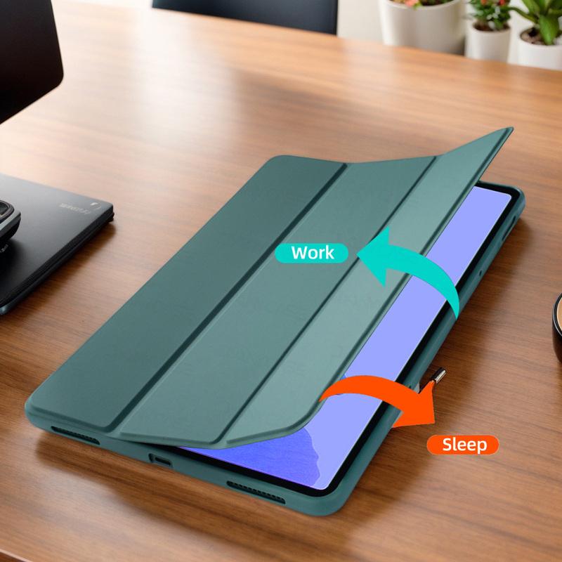 For Samsung Galaxy Tab A7 A8 A9 Plus S6 Lite S7 S8 S9 S10 FE 10.4 11 X200 X210 X110 T500 P610 P620 Magnetic Cover Silicone Case