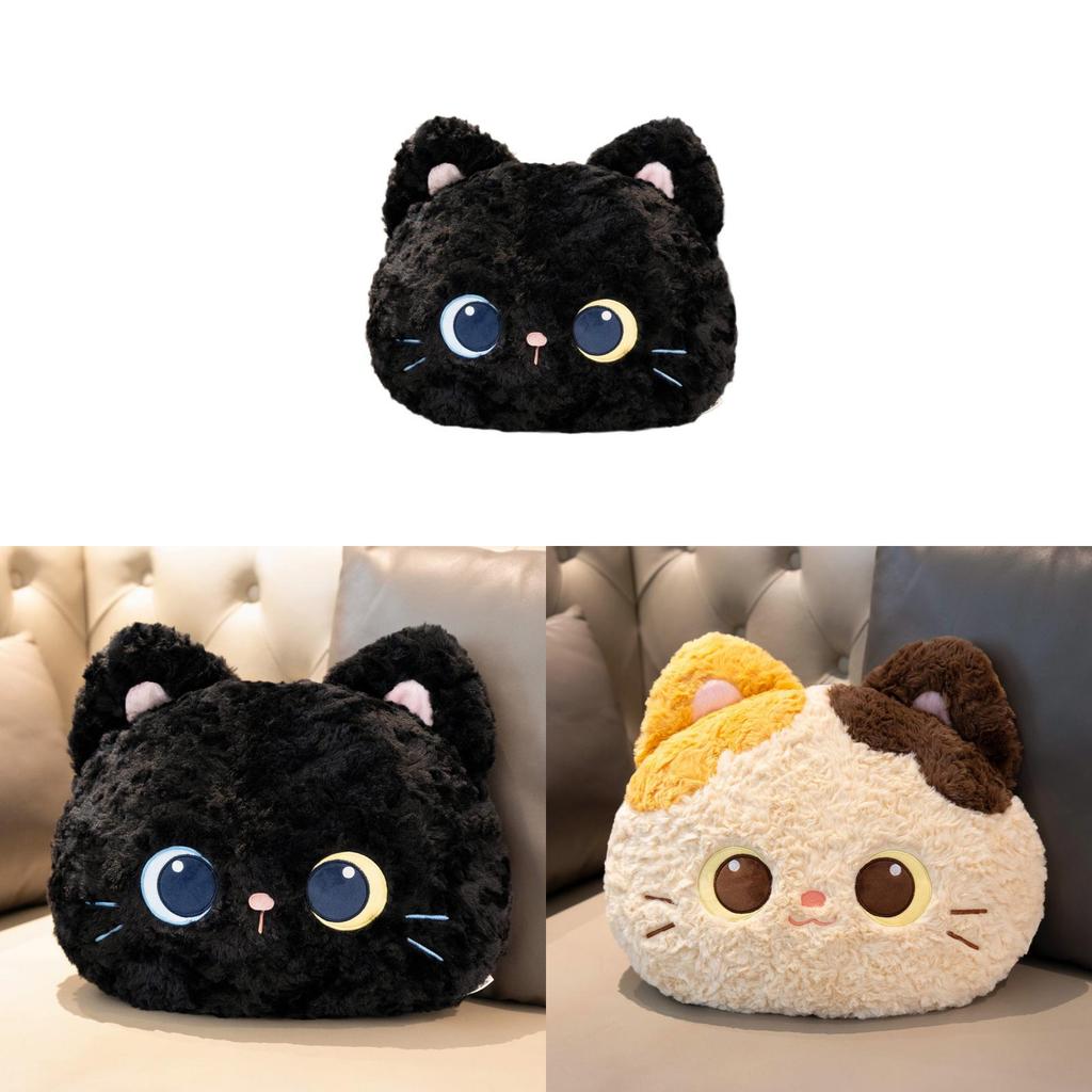 Cat Plush Pillow Black Cat Stuffed Toy For Girls And Boys Bedroom Decor