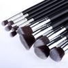 Gold and Silver Tube 10 Makeup Brush Set, Set of Brushes, Five Small Makeup Brushes Without Logo.