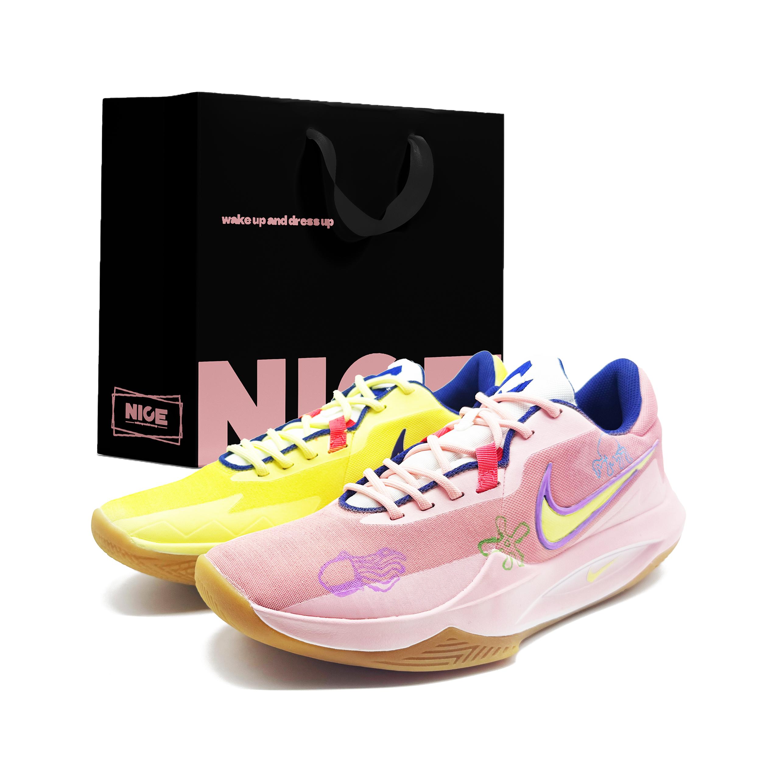 

Nike Precision 6 Abrasion Resistant Low top Basketball Shoes Men s Pink Yellow HV1796-141(Team1108-LD) 46