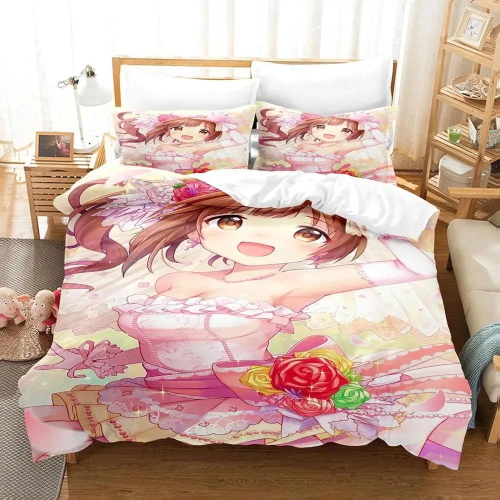 

3D Anime Chieri Ogata Bedding Set Duvet Cover Bed Set Quilt Cover Pillowcase Comforter King Queen Size Boys Adult Bedding Set EU single(135x200cm)