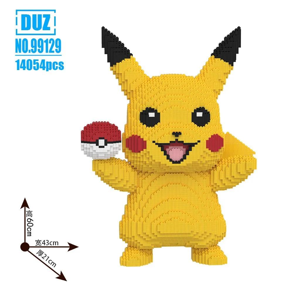 Pokemon Pikachu Bloco de Montar Eevee Bulbasaur Charmander Modelo 3D Montagem Conexão Mini Figura de Tijolos Brinquedos para Decoração de Casa