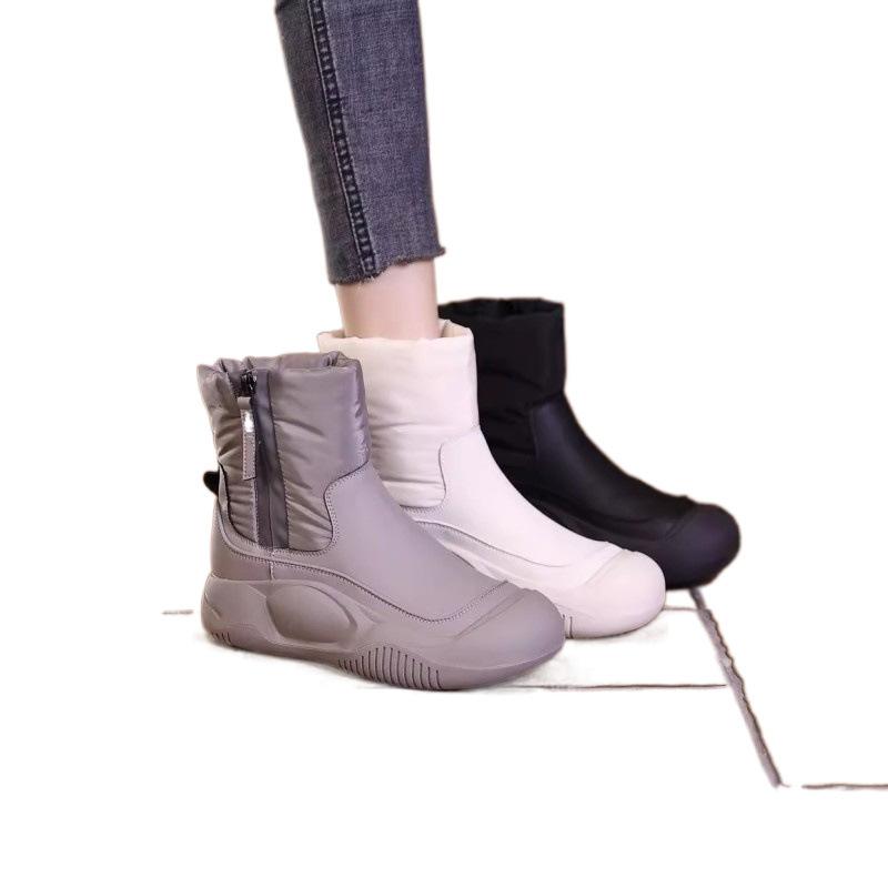 Fur Integrated Snow Boots, New Winter Velvet Thickened Soles, Large Sub-zero Cotton Shoes