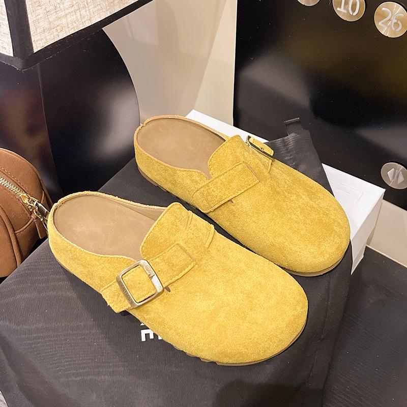 Thick-soled summer one-pedal new bag head slippers trendy half slippers 2025 casual slippers outer wear women