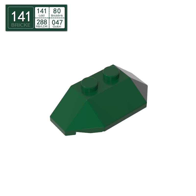 BRICKE 4x2 Sloped Wedge Brick Compatible with Lego 47759 - DIY Educational Building Block Piece. 50g (33 pcs)