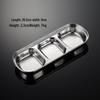 Stainless Steel 3-Compartment Square Sauce Dish Set