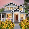 Sunflower Solar Lights Outdoor Garden Decor, Uppgraderad 1 Pack Solar Garden Lights med 3 Solros Lights, Vattentät Solar Outdoor Lights