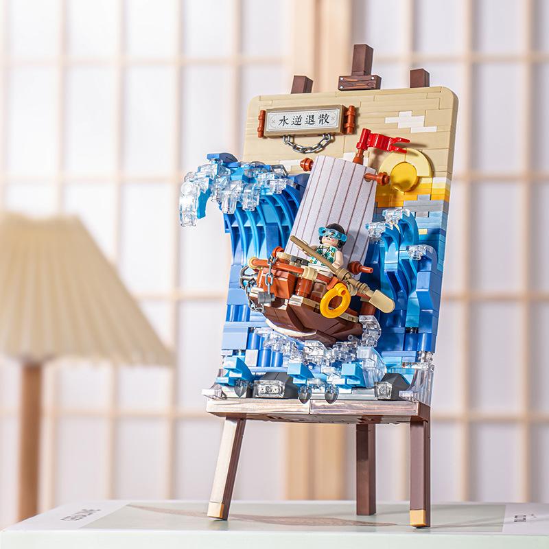 3D Puzzle Building Blocks Toy Cute Children'S Gift Assembly Art Picture Block Plaything Trendy Collectible