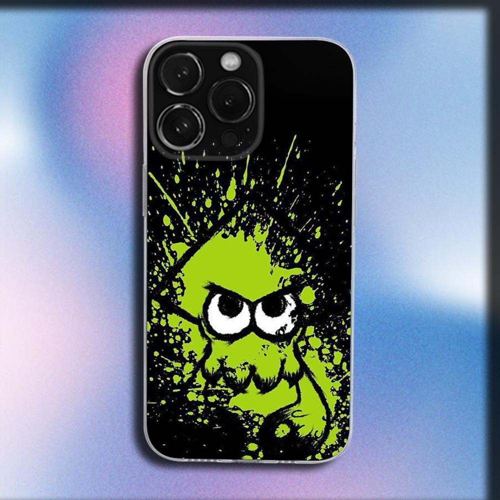 Game S-Splatoon 3 Phone Case For iPhone 16,15,14,13,12,11 Plus,Pro,Max,XR,XS,X,Plus,SE,Mini Transparent Soft Cover