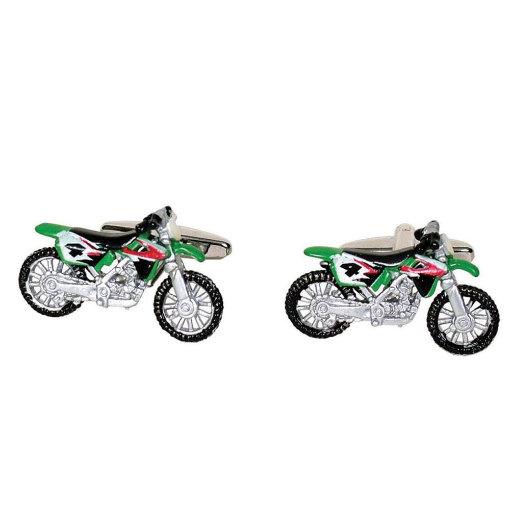 Gdesign Motocross Motorrad Knopf Manschettenknöpfe (Grün)
