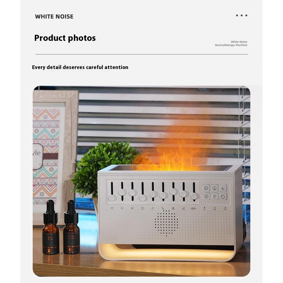 800mL Large Capacity Flaming Aroma Diffuser Humidifier Home/Office Desk Decor LED Flame Effect Essential Oil Diffuser