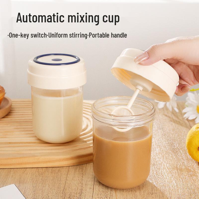 Tazza Mescolatrice Automatica Elettrica: Shaker per Caffè, Latte e Proteine a Bottone Singolo, Materiale per Alimenti, Regalo Ideale.