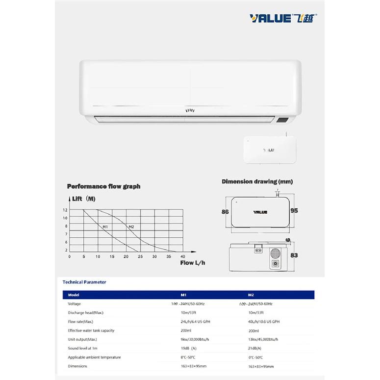 WERT 100V-240V Klimaanlage Wasser Automatisch Ultra-leise Kondensatpumpe Klimaanlage Entwässerung Mit Zerstäubungssystem