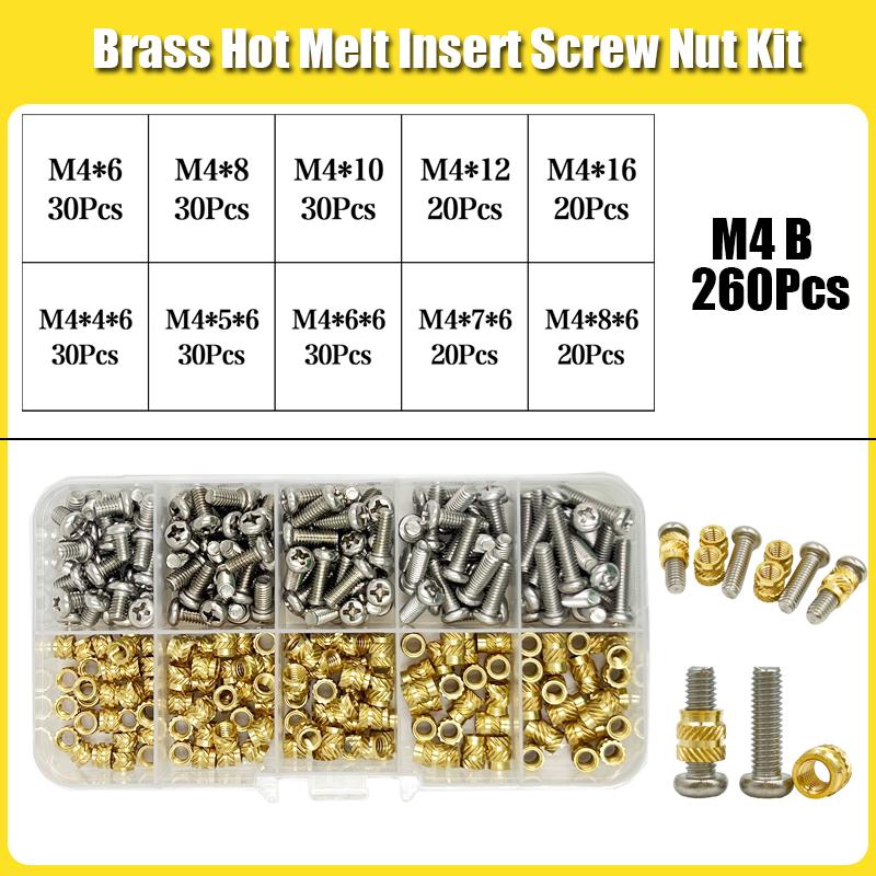 Wärmeeinsatzmutter Edelstahlschraube TS100 Lötkolbenspitze Einsatz Innengewinde Kopf Messing Heißschmelzeinsatz Muttern Bolzen Einsetzen