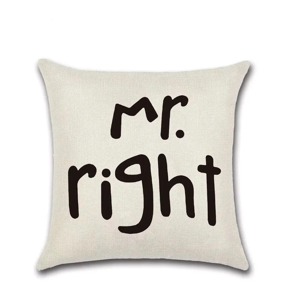 Couple Print Decorative Pillowcases Living Room Office Home Pillowcases Car Ornaments