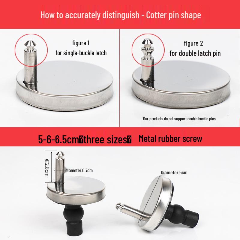 Universal Toilet Seat Screws and Fixing Nuts - Round Bottom-Mount Bolts