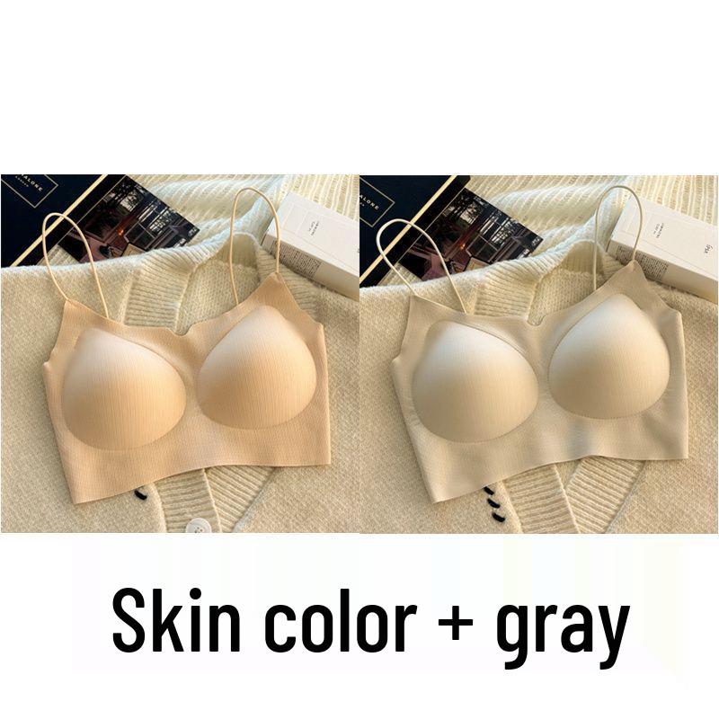 Invisible Seamless Push-Up Camisole Bandeau Bra for Small Busts