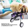Aluminium Alloy Purple Double Wheel Pet Wheelchair Disabled Dog Assisted Walk Car Hind Leg