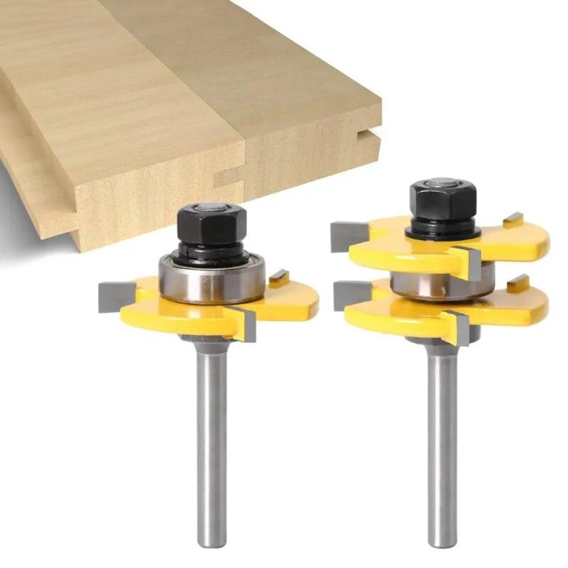 

2 шт. Фреза для деревообработки 3 зуба Т-образный шип квадратный зуб нож для сращивания пола ножи для резьбы 2PCs