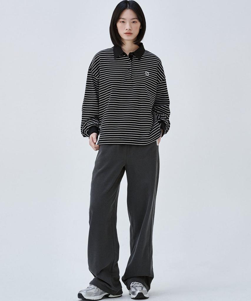 MALOUPE 2305 Pigment Barrel Fit Sweatpants (Dark Gray)