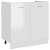VidaXL Under-sink Cabinet "Lyon" Glossy White 80 X 46 X 81.5 Cm Engineered Wood 801201