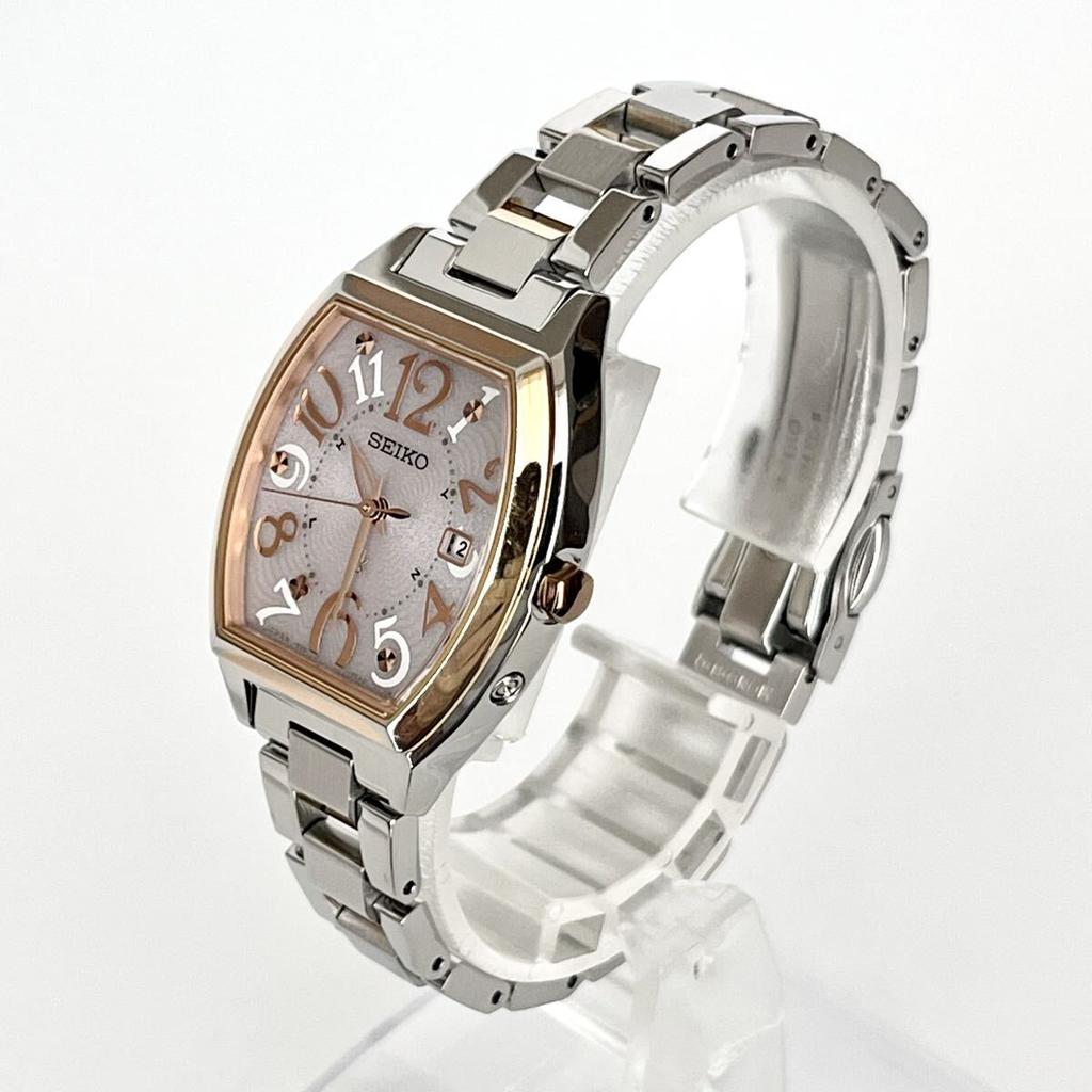 SEIKO Polished Lukia Excellent Pink Silver Gold s2358 Ladies' Watch, Radio-Controlled Solar, Dial