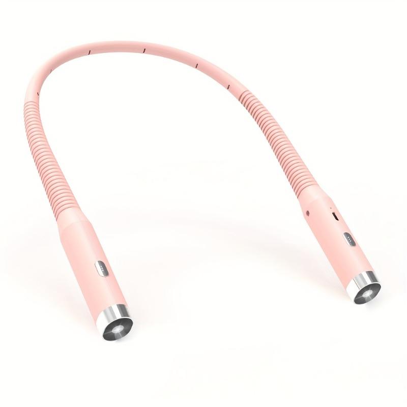 1PC Multi-function Neck-mounted Reading Light with 3 Brightness and Color Modes - Supports USB Charging, Adjustable Telescopic Arm