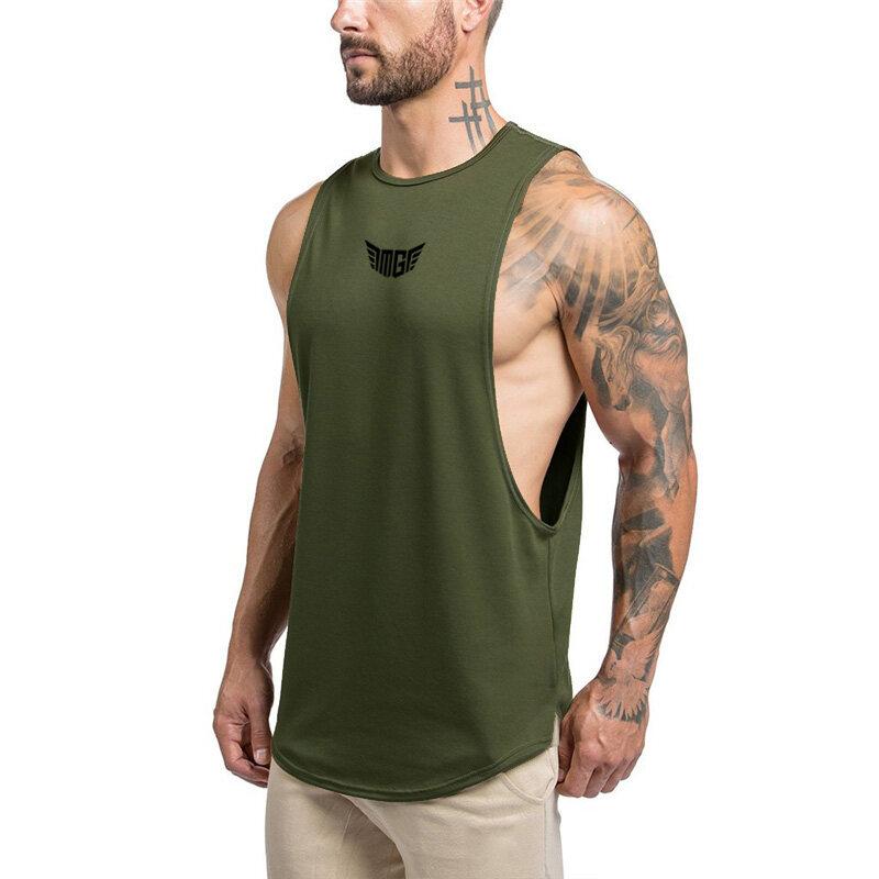 Muscleguys Brand Clothing Bodybuilding and Fitness Men Gym Tank Top Vest Muscle Stringer Sportswear Sleeveless