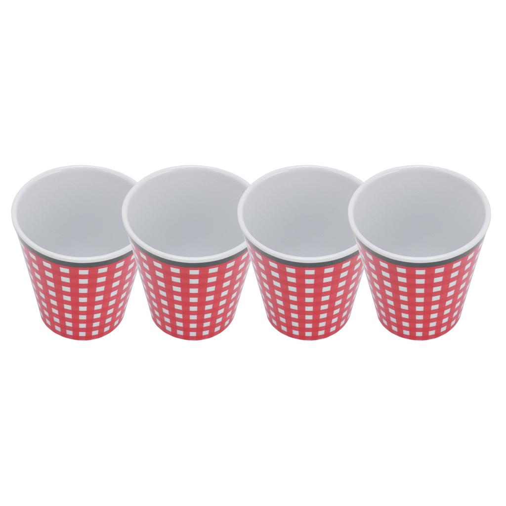 4Pcs/Set Imitation Porcelain Beverage Mug Originality Melamine Cup for Student School Home