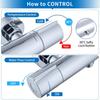 Shower Faucet with Thermostat - Cleaning Mixed Battery Shower with 38°C Safety Button, Chrome Mixed Battery Shower, Thermostat Faucet Stainless Steel