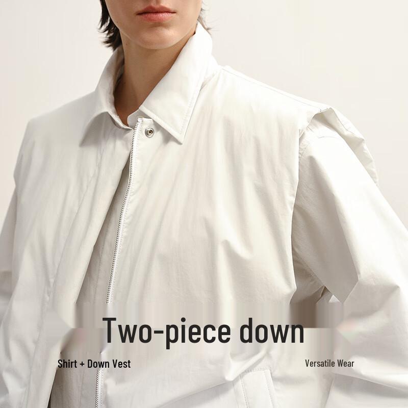 LESS 2025 Autumn H-shaped Loose Down Jacket Set