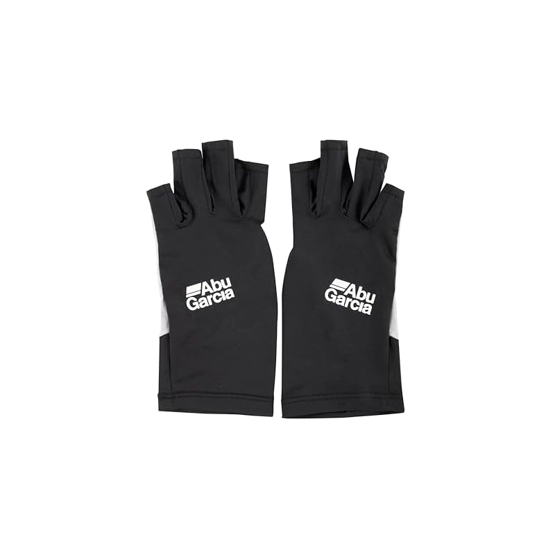 Abu Garcia Bug Off Ice Dry UV Gloves, Black, Size L: Insect Repellent, Cooling, UV Protection, Quick Drying
