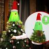 Green Gnome Christmas Tree Topper Plush Xmas Elf Tree Topper Decoration for Christmas Tree Holiday Home Decor