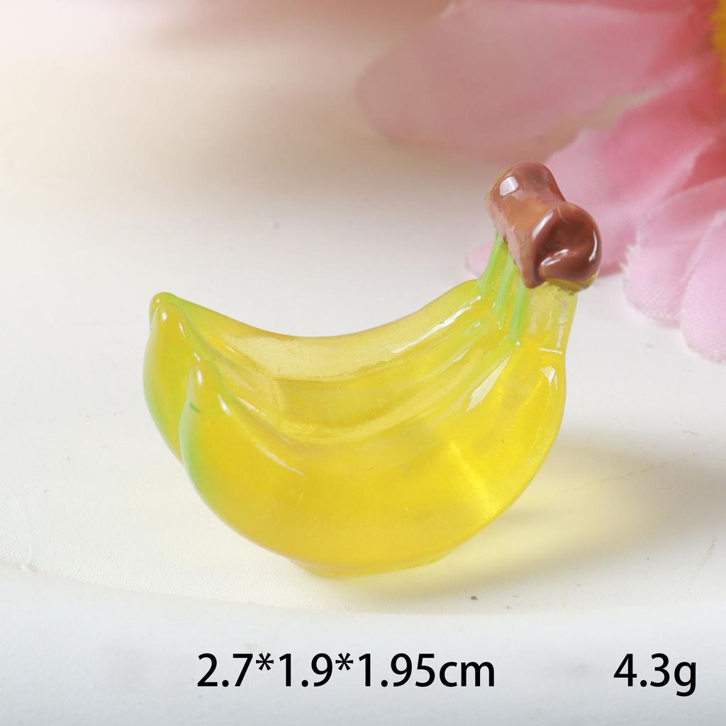 10 Pièces Mini Fruits Simulation 3D Banane Emballage Indépendant Style Kawaii Maison de Poupée Cuisine Téléphone Portable Accessoires Bricolage