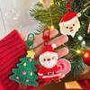 Weave Cartoon Santa Claus Keychain Christmas Tree Christmas Plush Toy  Backpack Decor