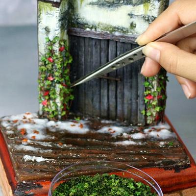 33ml Realistische Miniaturblätter Simulationsblätter für DIY Modellbau Basing Eisenbahn Bonsai Feengarten Diorama Zubehör GroundKit