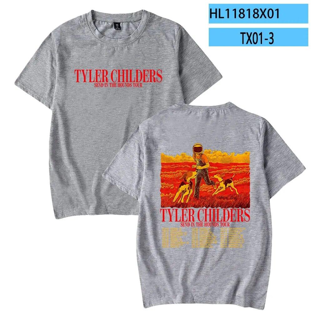 Tyler Childers Merch 2023 Send in the Hounds Tour Tričko Unisex Tričko s krátkým rukávem Tričko Dámské Tričko Unisex Módní Oblečení Unisex