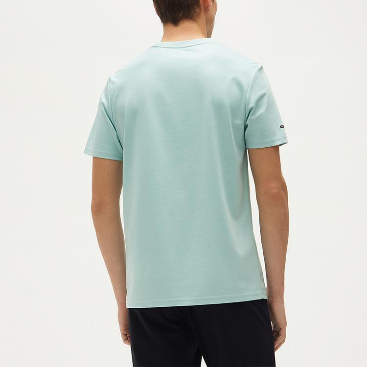 New FILA T Shirts Men's Cream Gray Green F11M132158F-TQ